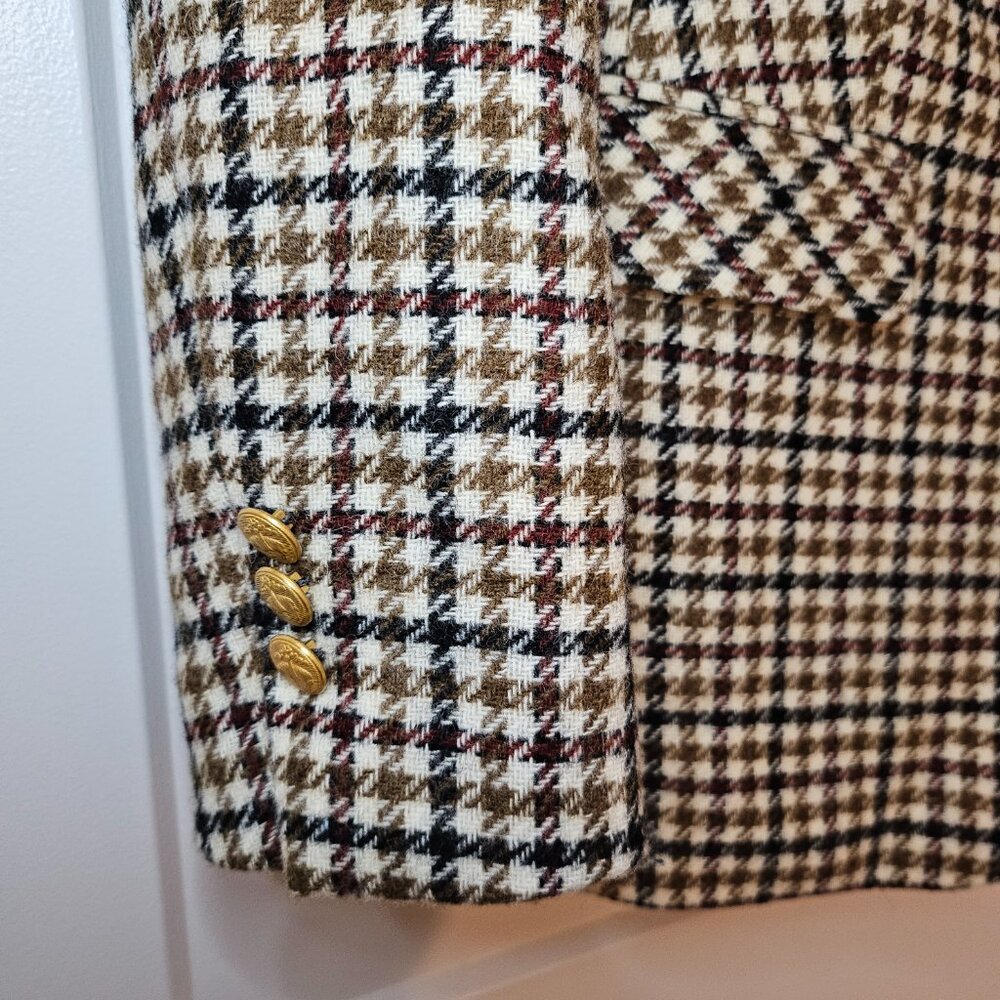 Brooks Brothers Red Fleece Moon plaid houndstooth Blazer Golden Sheep - Picture 4 of 12